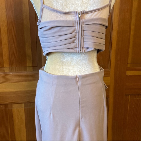 Ruched Crop Cami Top & Split Skirt Set. - Picture 13 of 15